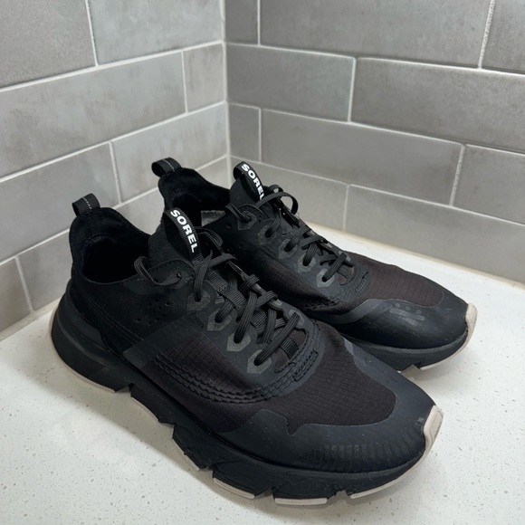 SOREL Kinetic Rush Ripstop Women’s Black Sneakers Size 8 - Picture 1 of 15